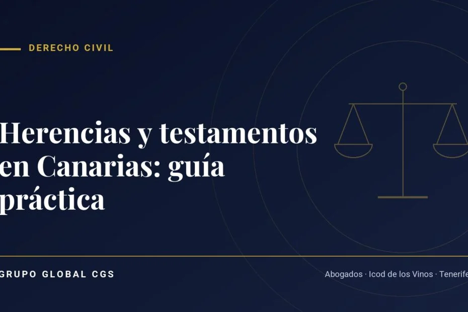 Herencias y testamentos en Canarias: guía práctica — Derecho Civil, Grupo Global CGS