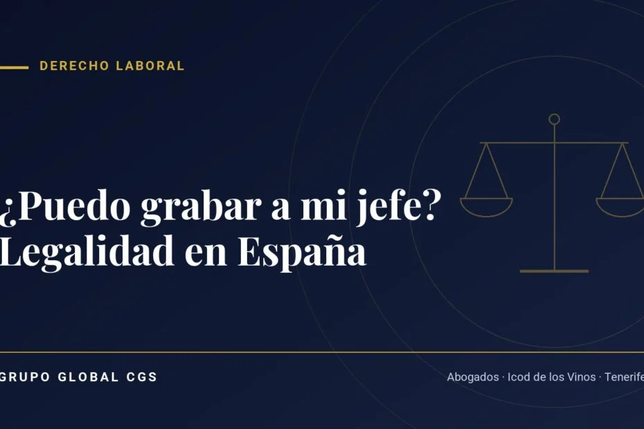 ¿Puedo grabar a mi jefe? Legalidad en España — Derecho Laboral, Grupo Global CGS