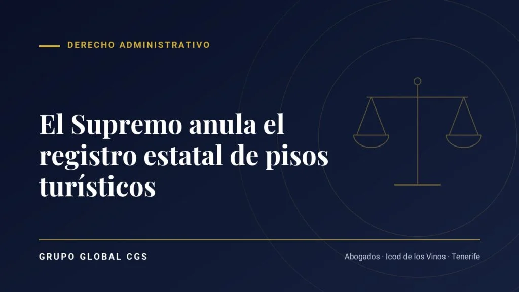 El Supremo fulmina el registro estatal de los pisos turísticos