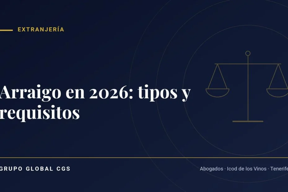 Arraigo en 2026: tipos y requisitos — Grupo Global CGS, abogados en Tenerife